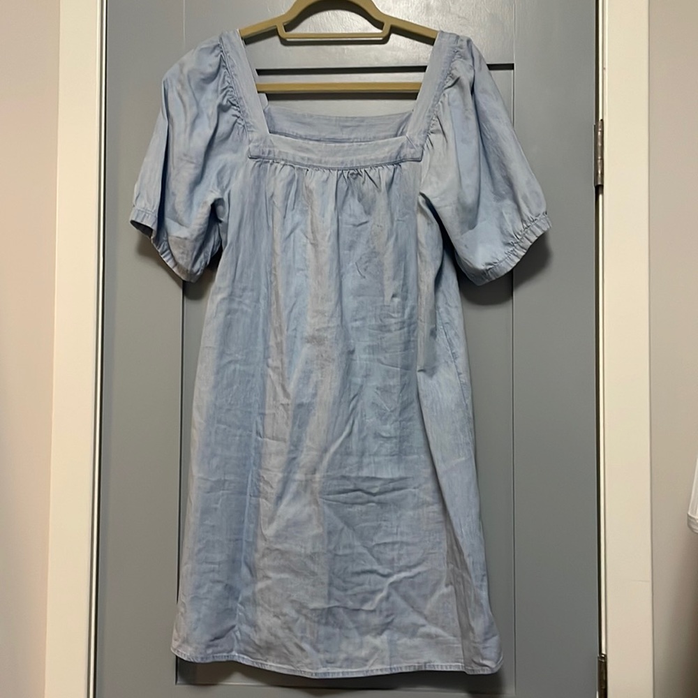 NWOT Old Navy Denim Square Neck Dress, size medium